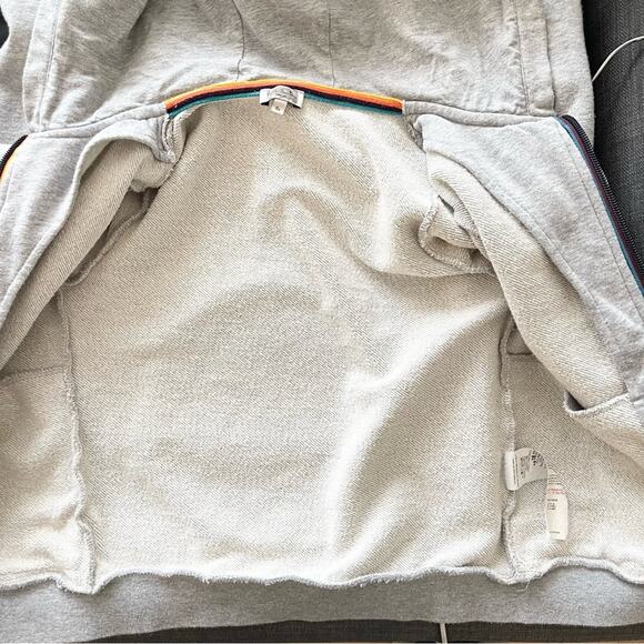 Paul Smith Grey Zip Zebra Logo Hoodie Kids size 8 - Picture 7 of 9